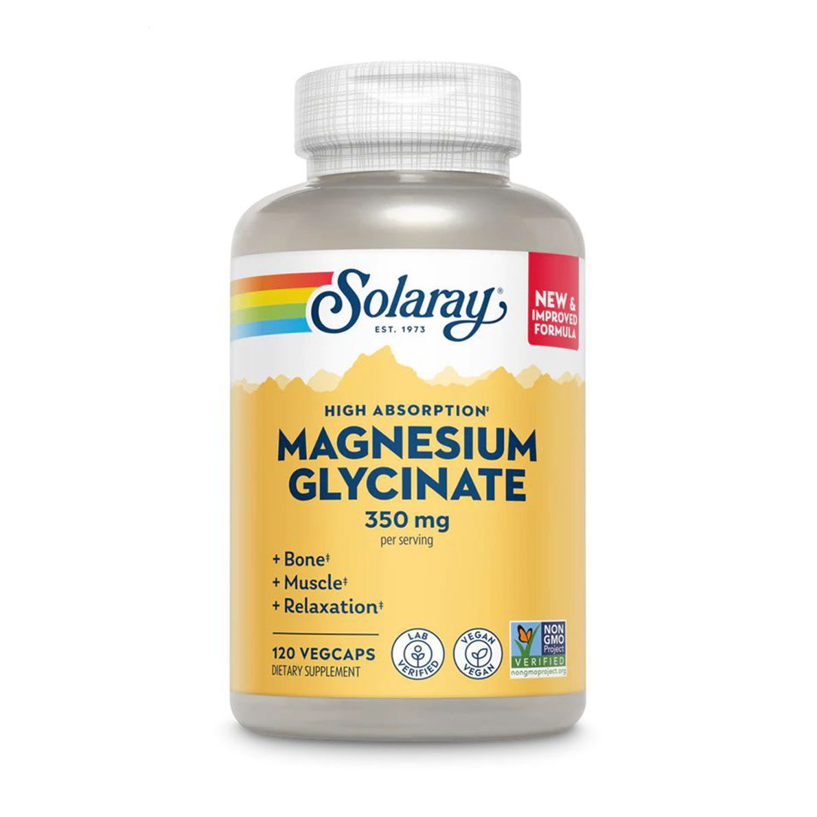 Гліцинат магнію Solaray Magnesium Glycinate 350 мг, 240 вегетаріанських капсул
